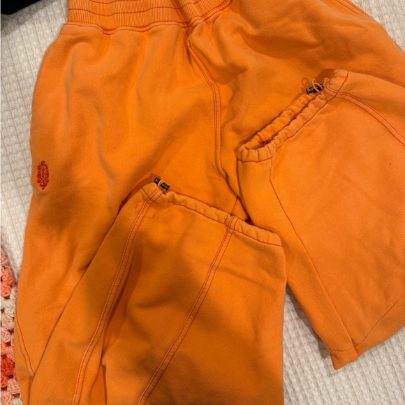 Free People Pants - Free People Orange Sweatpants - Cozy Casual